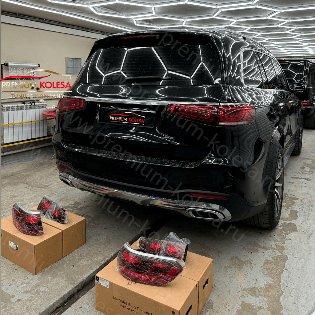 Фонари-рестайлинг-на-Mercedes-Benz-GLS-X167 Задние фонари (рестайлинг) на Мерседес Бенц (Mercedes-Benz) GLS X167 — изображение 1